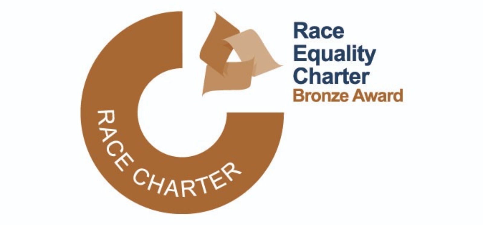ace Equality Charter Bronze Award logo, featuring a circular bronze emblem with the words “Race Charter” and accompanying text reading “Race Equality Charter Bronze Award.